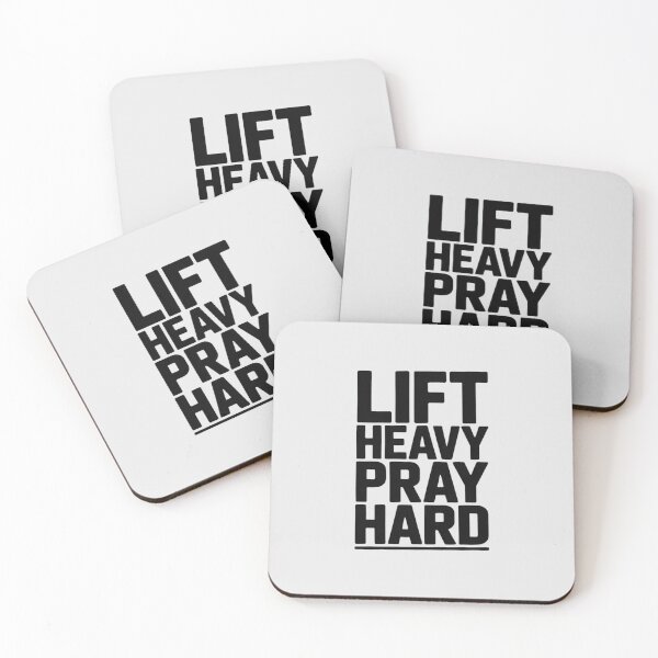 Item preview, Lift Heavy Pray Hard Motivational Christian Faith Fitness designed and sold by HORIZBoutique.