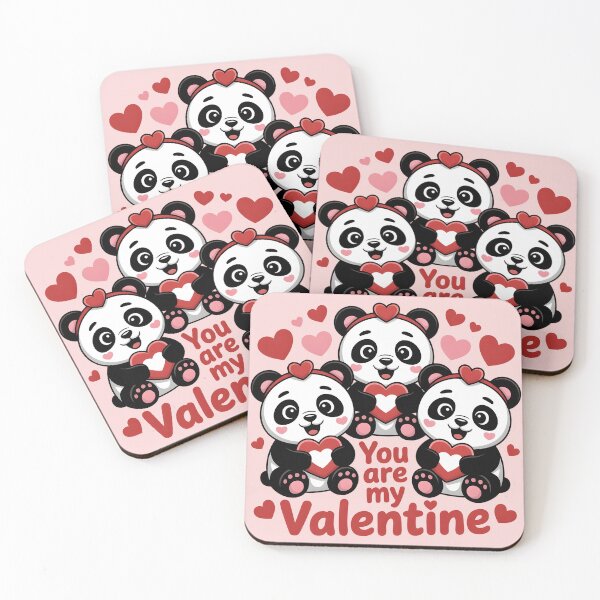 Item preview, Cute Valentine Pandas – You Are My Valentine designed and sold by Nimkaew.