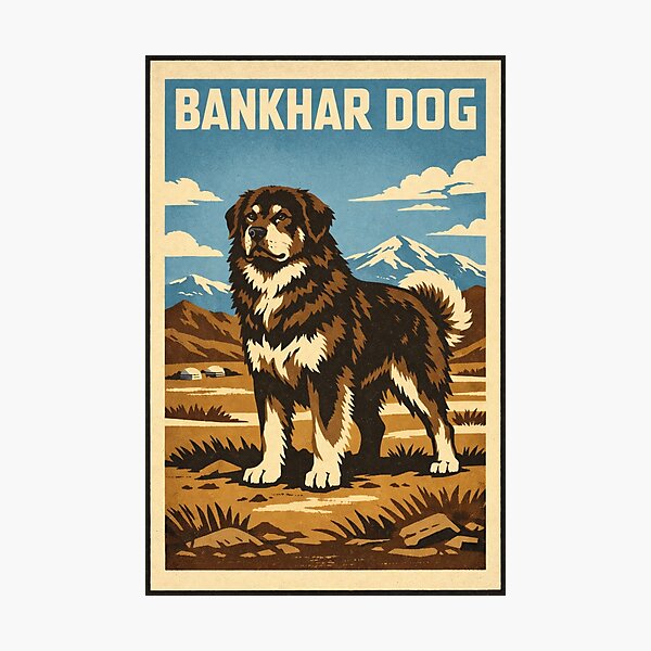 Item preview, Bankhar Dog Steppe Poster designed and sold by Flying Doggo.