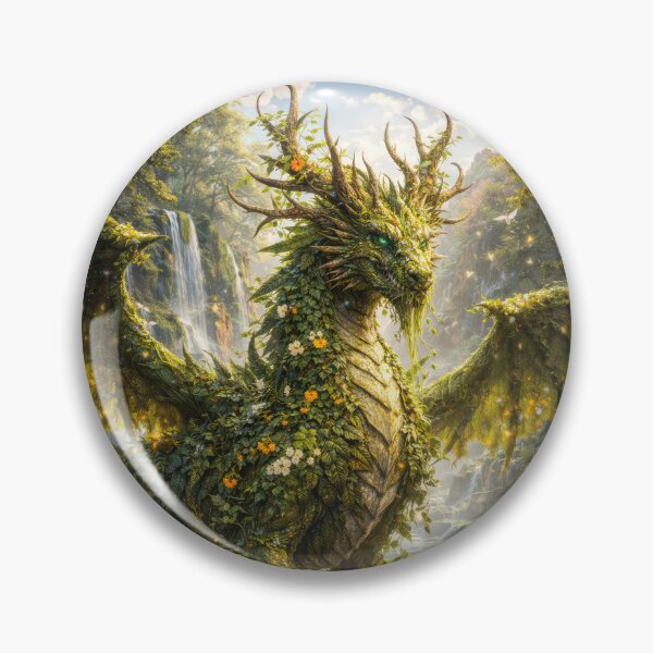 Item preview, Emerald Forest Dragon – Ancient Nature Guardian of Life and Harmony designed and sold by DrakariArt.