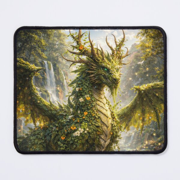 Item preview, Emerald Forest Dragon – Ancient Nature Guardian of Life and Harmony designed and sold by DrakariArt.