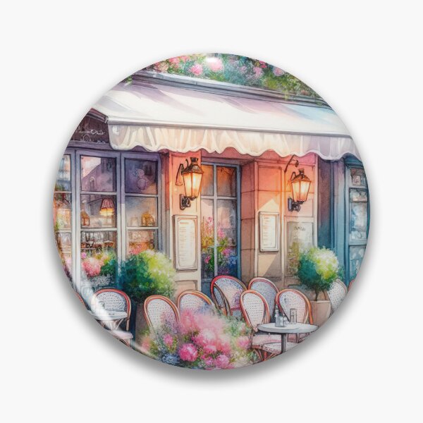 Item preview, Charming Street Cafe with Flowers designed and sold by paulrommer.