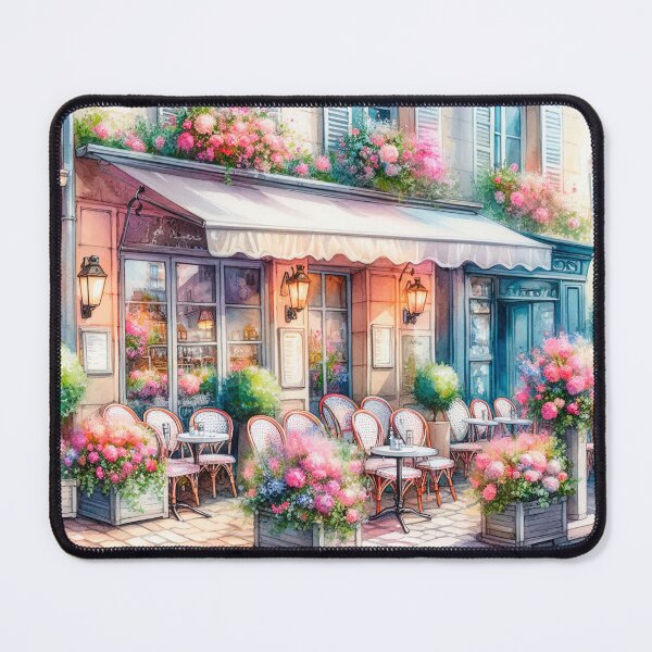 Item preview, Charming Street Cafe with Flowers designed and sold by paulrommer.