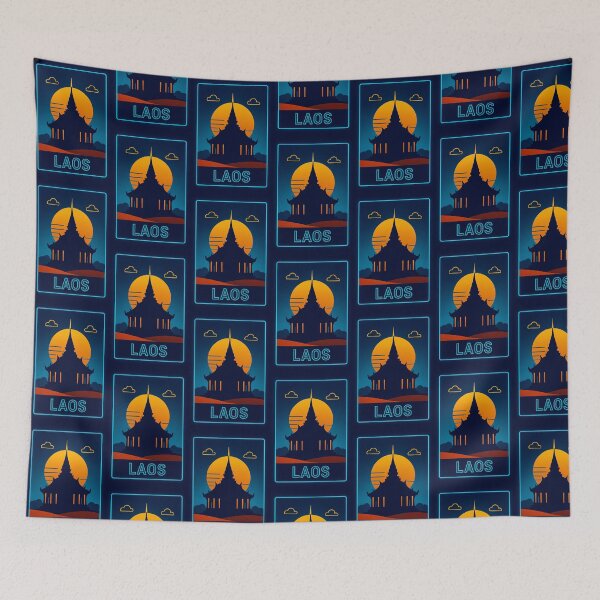 Item preview, Laos Neon Travel designed and sold by Thistle-TShop.