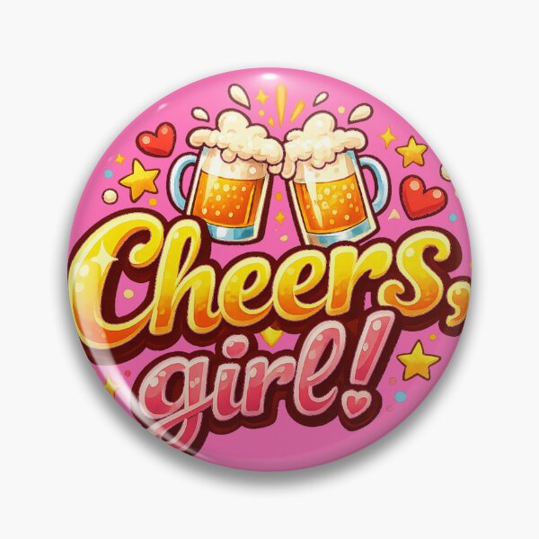 Item preview, Cheers, Girl! – Fun Cartoon Quote Design designed and sold by Arte Cartoon From TagTeam Group.