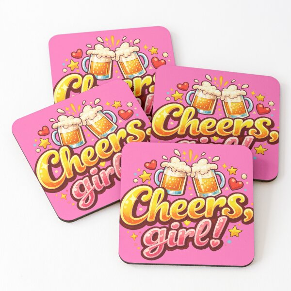 Item preview, Cheers, Girl! – Fun Cartoon Quote Design designed and sold by Arte Cartoon From TagTeam Group.