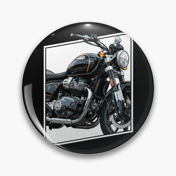 Item preview, Royal Enfield Meteor 650 Black – Black Edition Vector Motorcycle Art designed and sold by enzoade.