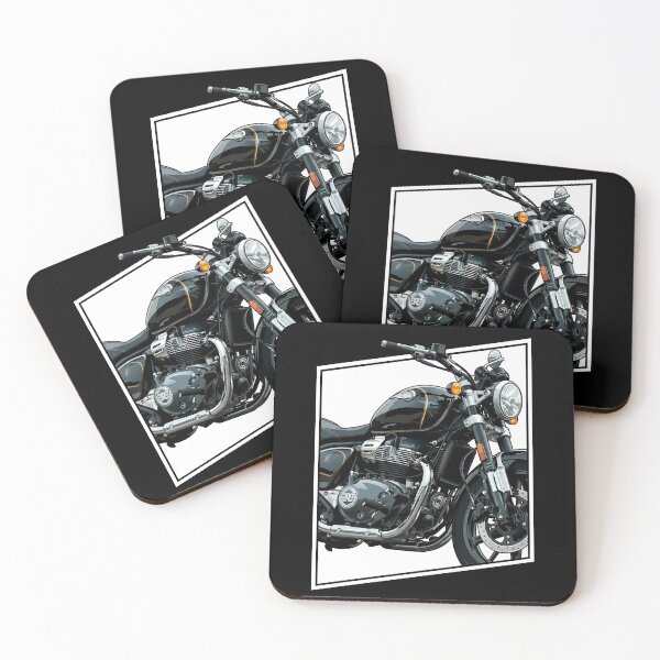 Item preview, Royal Enfield Meteor 650 Black – Black Edition Vector Motorcycle Art designed and sold by enzoade.