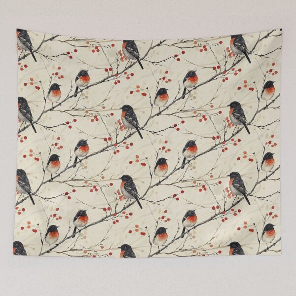 Item preview, Minimalist Watercolor Birds on Winter Branches designed and sold by NTGUILTY.
