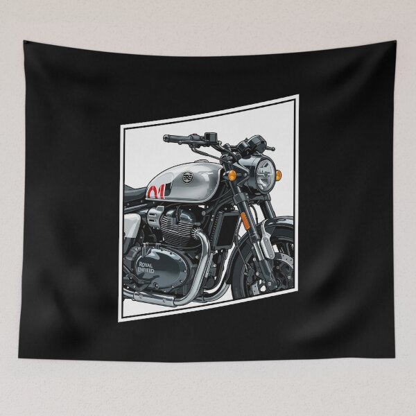 Item preview, Royal Enfield Shotgun – Vector Art Motorcycle Close-Up Illustration designed and sold by enzoade.