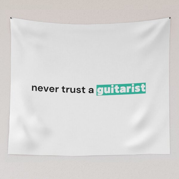 Item preview, Never Trust a Guitarist Shirt — Guitar Humor Tee designed and sold by OrikuStudio.
