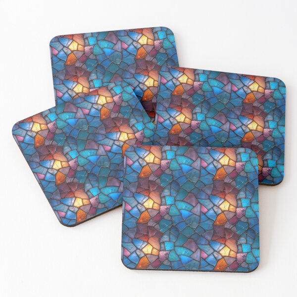 Item preview, Vibrant Broken Stained Glass Mosaic Pattern designed and sold by NTGUILTY.