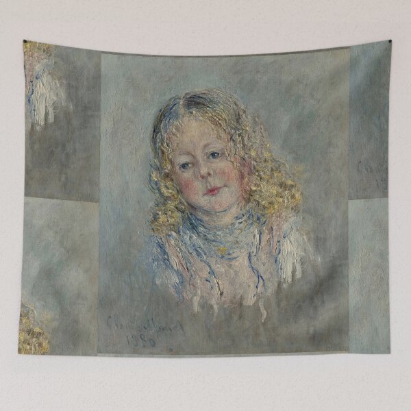 Item preview, Portrait Dandre Lauvray by Claude Monet: Impressionist Child Portrait Poster designed and sold by artofuniverse.