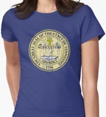 TENNESSEE STATE SEAL - POPULAR DISTRESSED STATE DESIGN WITH TENNESSEE STATE SEAL Women's Fitted T-Shirt