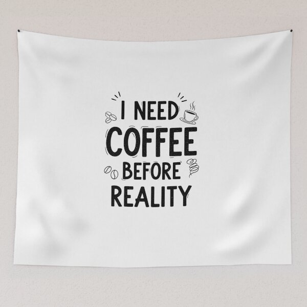 Item preview, I Need Coffee Before Reality designed and sold by artbibun.