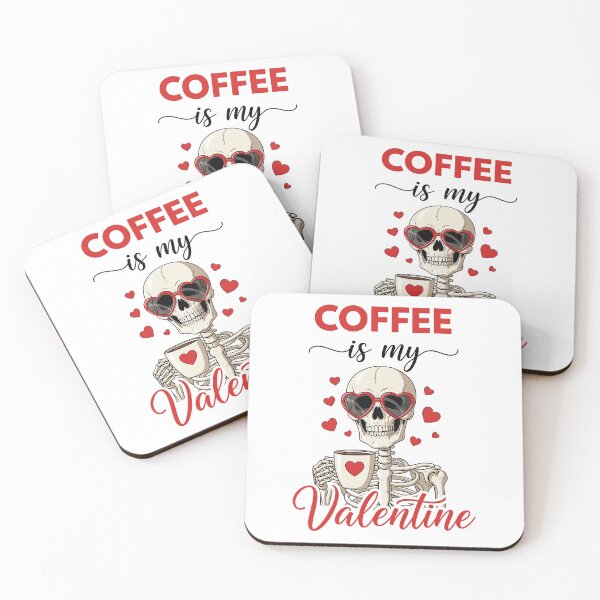 Item preview, Valentine Skeleton Coffee is My Valentine Coffee designed and sold by OlakunleOloroz.