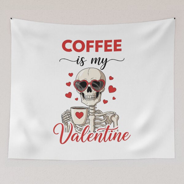 Item preview, Valentine Skeleton Coffee is My Valentine Coffee designed and sold by OlakunleOloroz.