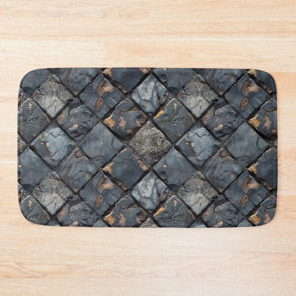 Item preview, Rustic Dark Slate Stone Mosaic Pattern designed and sold by NTGUILTY.