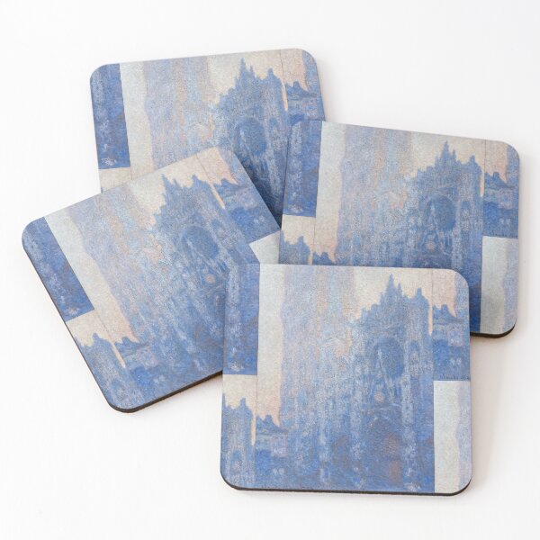 Item preview, Rouen Cathedral Facade and Tour Dalbane Morning Effect by Claude Monet: Impressionist Poster designed and sold by artofuniverse.