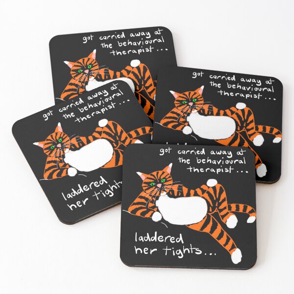 Therapy Gone Wrong POLITOCAT Coasters (Set of 4)