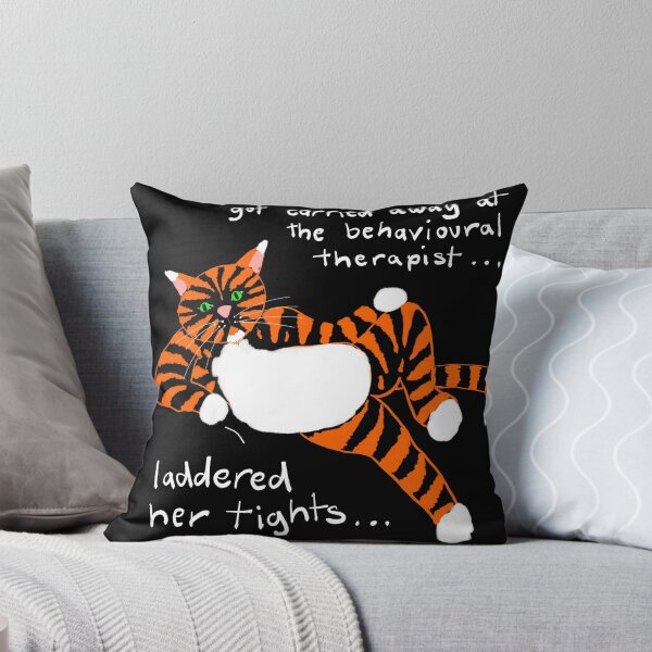 Therapy Gone Wrong POLITOCAT Throw Pillow