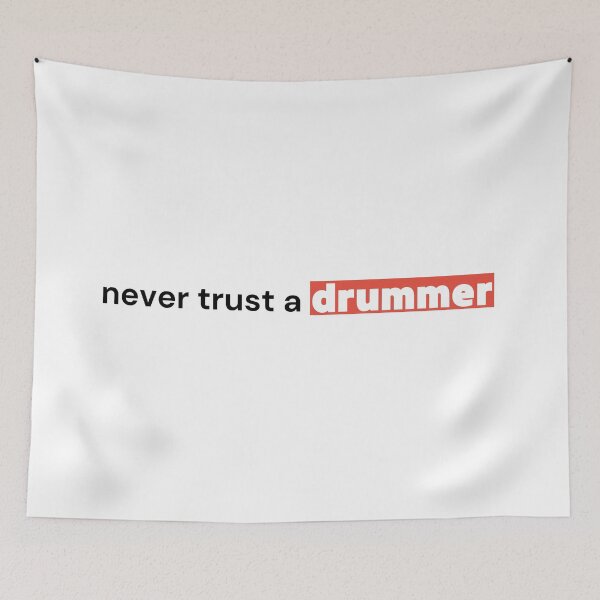 Item preview, Never Trust a Drummer Shirt — Drummer Chaos Humor Tee designed and sold by OrikuStudio.