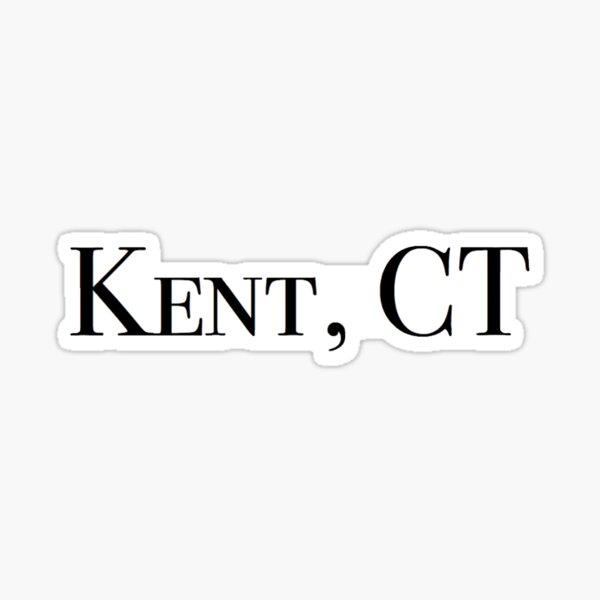"Kent, CT" Sticker by lukaskugler Redbubble