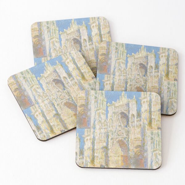 Item preview, Rouen Cathedral West Facade Sunlight by Claude Monet: Impressionist Architecture Poster designed and sold by artofuniverse.