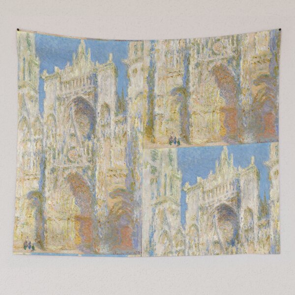 Item preview, Rouen Cathedral West Facade Sunlight by Claude Monet: Impressionist Architecture Poster designed and sold by artofuniverse.
