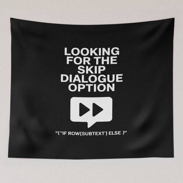 Item preview, Looking for Skip Dialogue Option Minimalist Monospace designed and sold by HORIZBoutique.