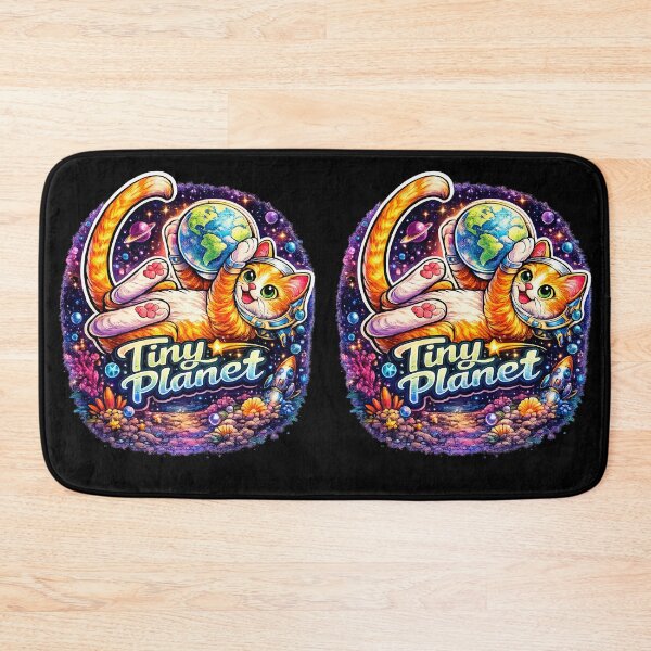 Item preview, Astronaut Cat Hugging Earth – Tiny Planet designed and sold by Dominik1994.