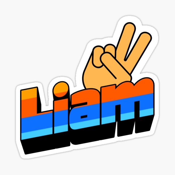 Liam Name Stickers for Sale | Redbubble