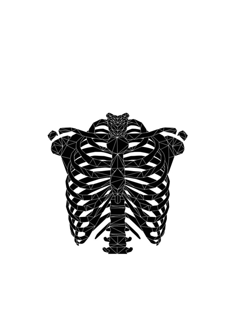Thumbnail 4 of 4, iPhone Case, Geometric Low Poly Ribcage designed and sold by BotivaGB.