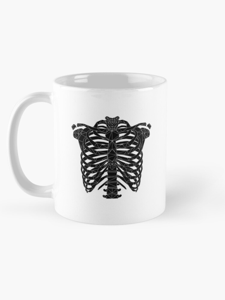 Thumbnail 5 of 6, Coffee Mug, Geometric Low Poly Ribcage designed and sold by BotivaGB.