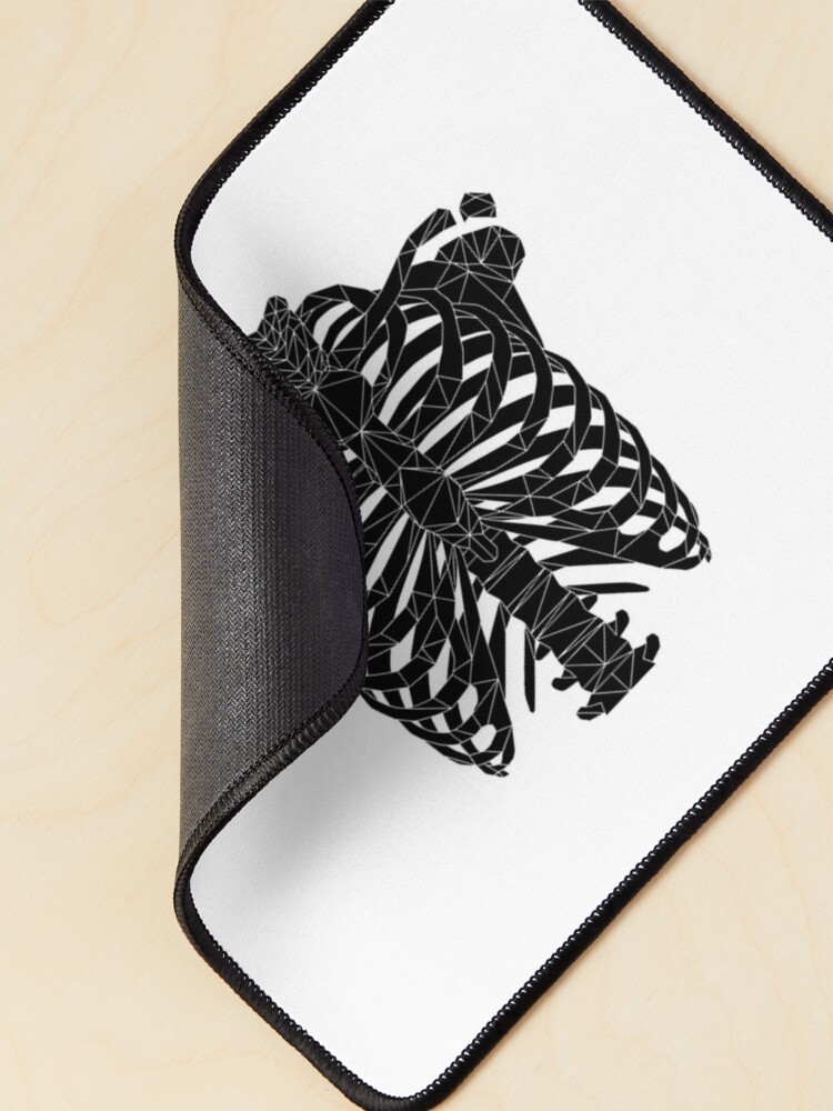 Thumbnail 2 of 5, Mouse Pad, Geometric Low Poly Ribcage designed and sold by BotivaGB.