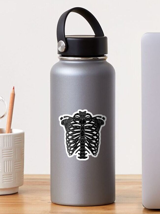 Thumbnail 1 of 3, Sticker, Geometric Low Poly Ribcage designed and sold by BotivaGB.