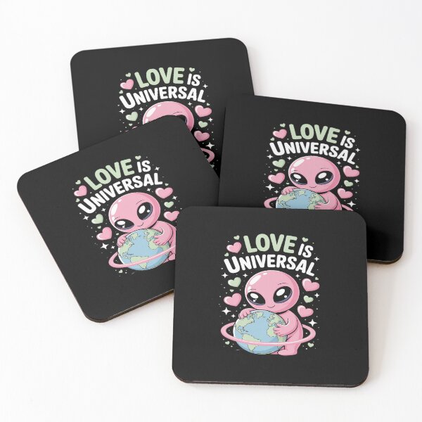 Item preview, Love Is Universal Alien Earth Hug designed and sold by HORIZBoutique.