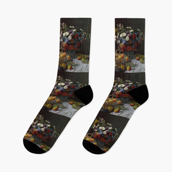Item preview, Still Life With Flowers and Fruit by Claude Monet: Impressionist Wall Art designed and sold by artofuniverse.