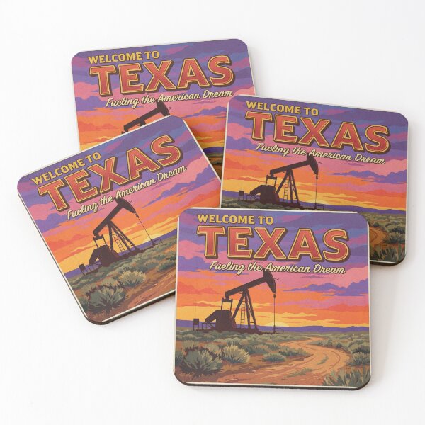 Item preview, Vintage West Texas Oil Pumpjack Poster Permian Basin Art designed and sold by Cozy-Old-Pub.