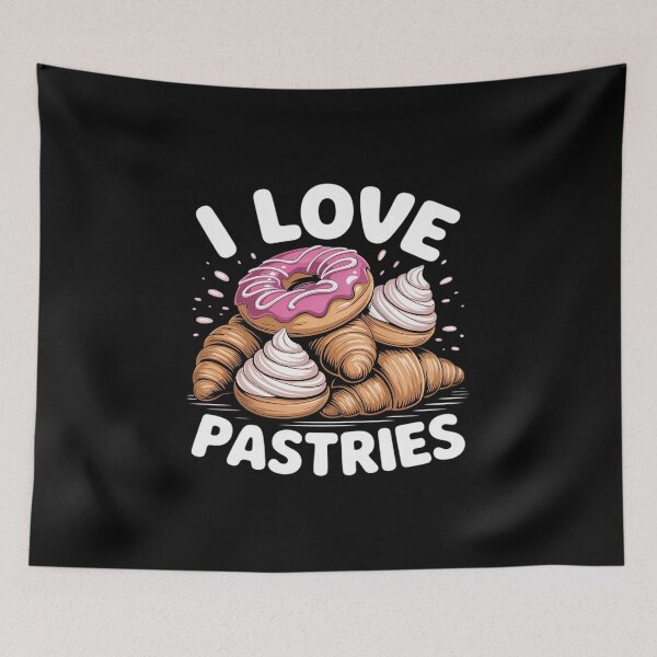 Item preview, Love Pastries Donuts Croissant Whipped Cream designed and sold by HORIZBoutique.