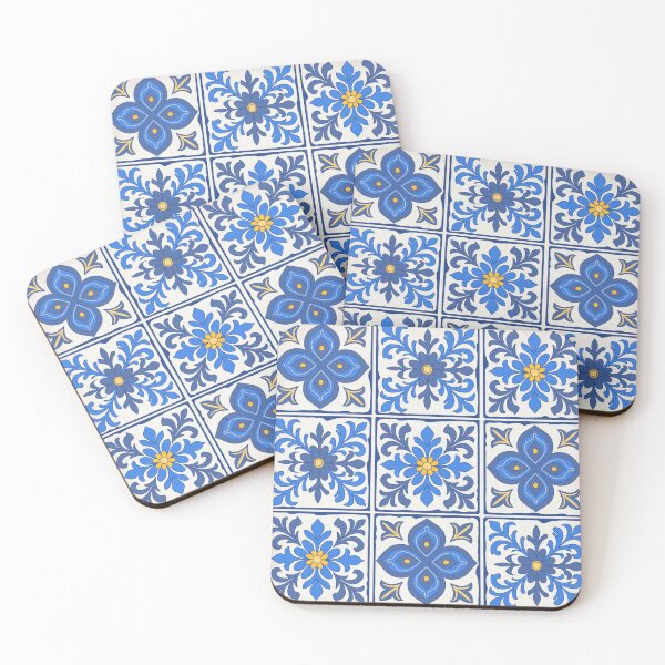 Item preview, Vintage Spanish Mediterranean  Blue Tile Pattern designed and sold by Studio Pico.