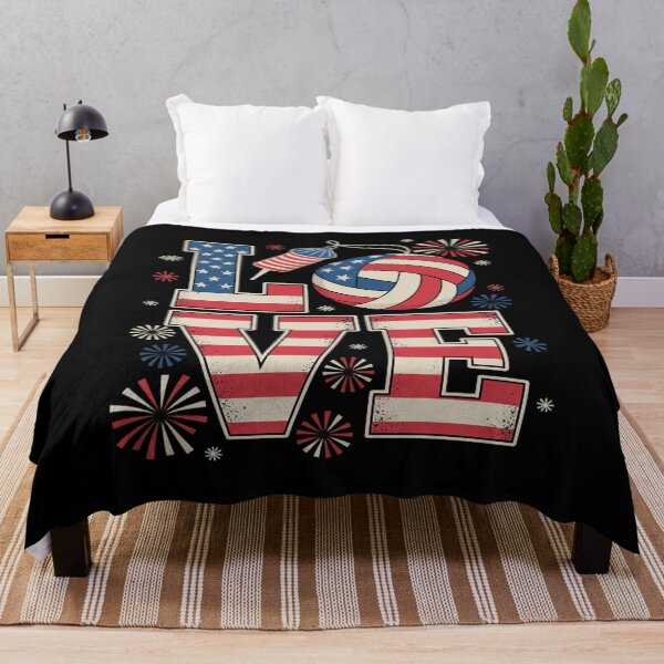 Item preview, Love Volleyball 4th Of July American Flag Patriotic designed and sold by HORIZBoutique.