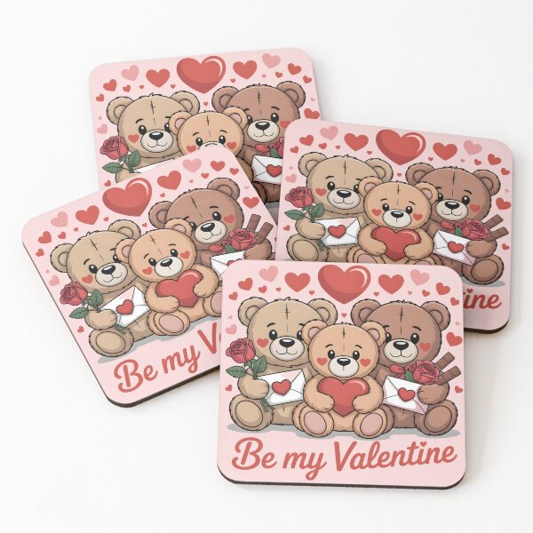 Item preview, Cute Valentine Bears – Be My Valentine designed and sold by Nimkaew.