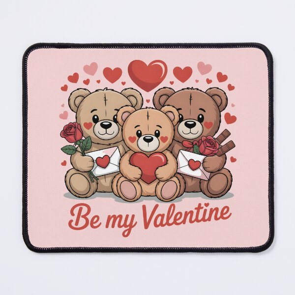 Item preview, Cute Valentine Bears – Be My Valentine designed and sold by Nimkaew.