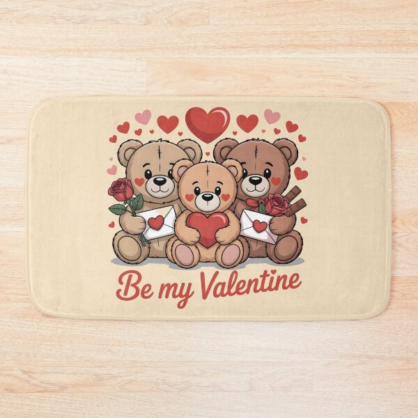 Item preview, Cute Valentine Bears – Be My Valentine designed and sold by Nimkaew.