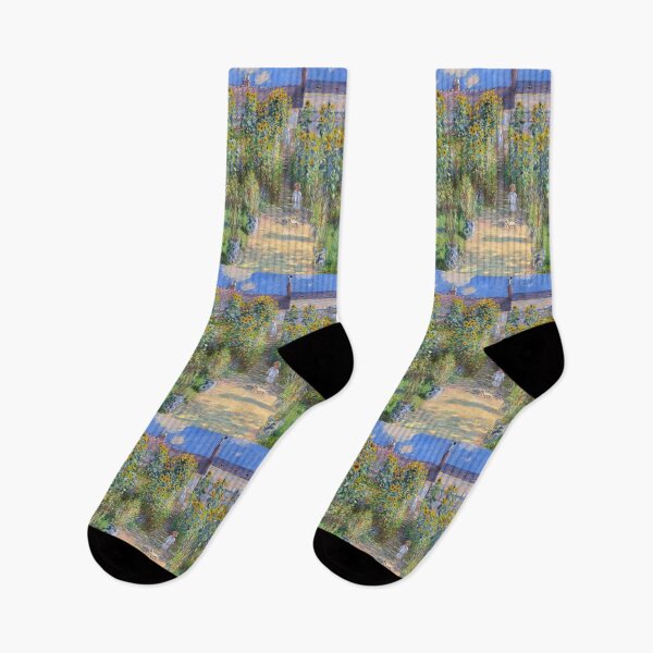 Item preview, The Artists Garden at Vetheuil by Claude Monet: Sunlit Impressionist Garden Poster designed and sold by artofuniverse.