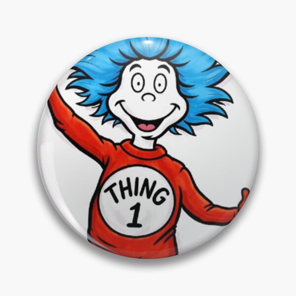 Item preview, Thing 1 Inspired Cartoon Emblem Graphic designed and sold by Deenx35.