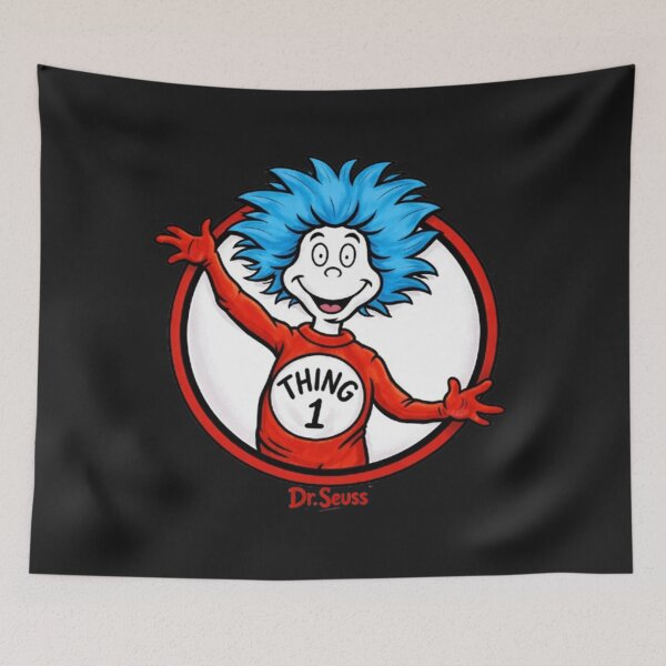 Item preview, Thing 1 Inspired Cartoon Emblem Graphic designed and sold by Deenx35.