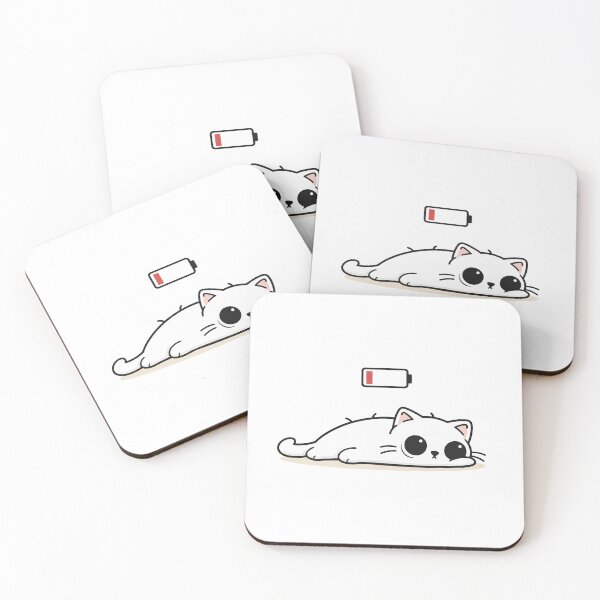 Item preview, Low Battery Cat Illustration Statement designed and sold by CreareAT.