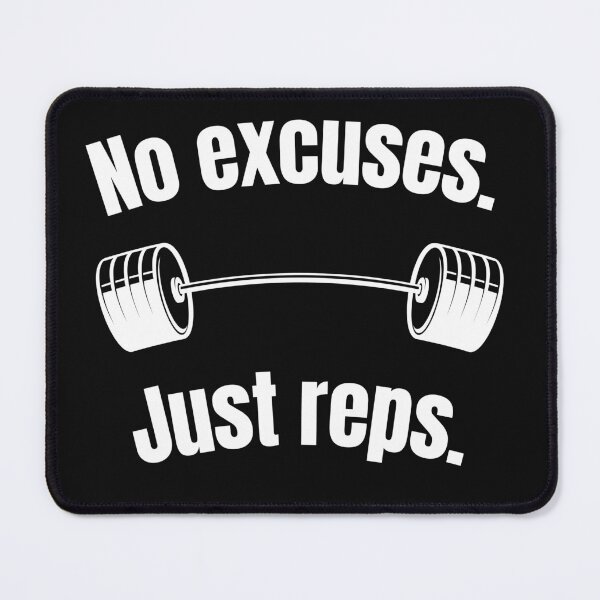 Item preview, No excuses. Just reps. Gym Fitness Motivation Quote designed and sold by TeeArtWorld.